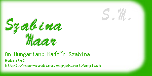 szabina maar business card